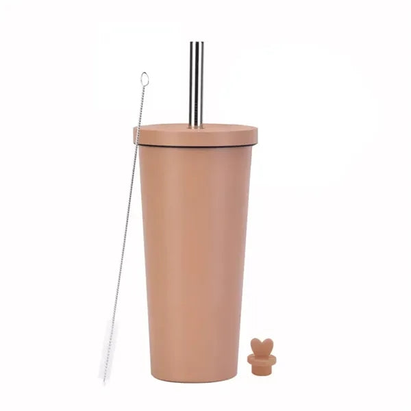 24oz Stainless Steel Insulated Straw Cup With Ceramic Liner