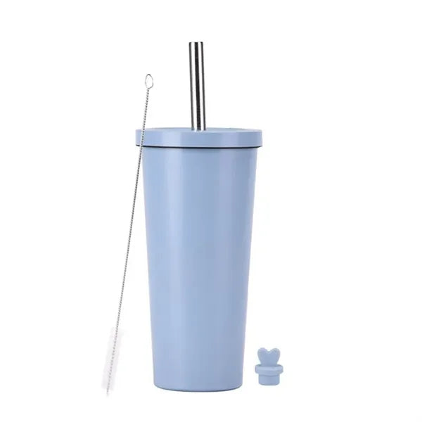 24oz Stainless Steel Insulated Straw Cup With Ceramic Liner