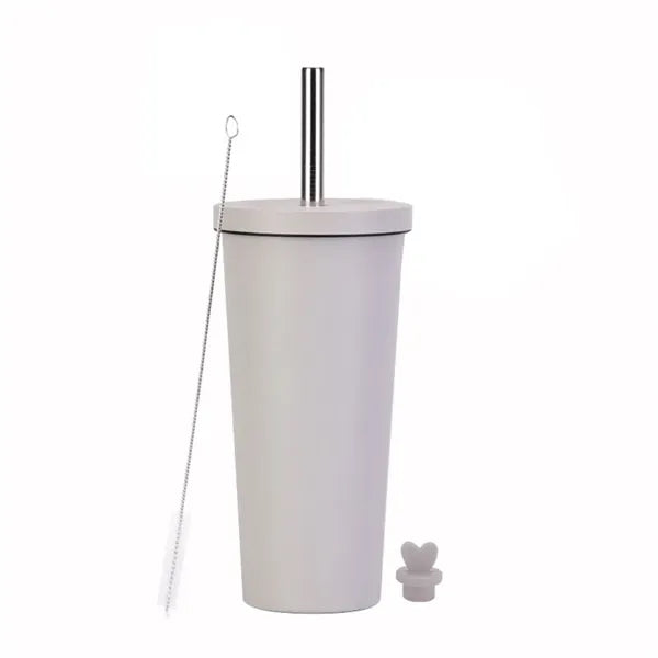 24oz Stainless Steel Insulated Straw Cup With Ceramic Liner