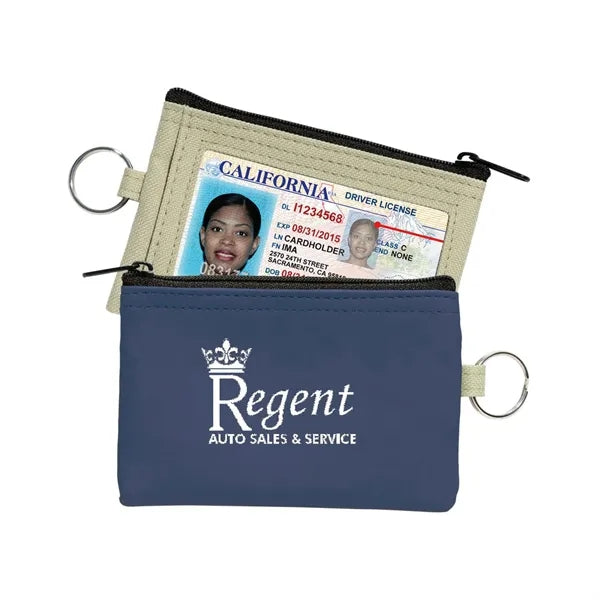 Coin Pouch W/Id Window & Split Ring