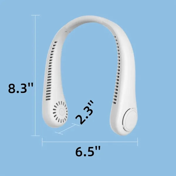 ABS Portable Rechargeable Hands Free Neck Fan w/3 Speeds