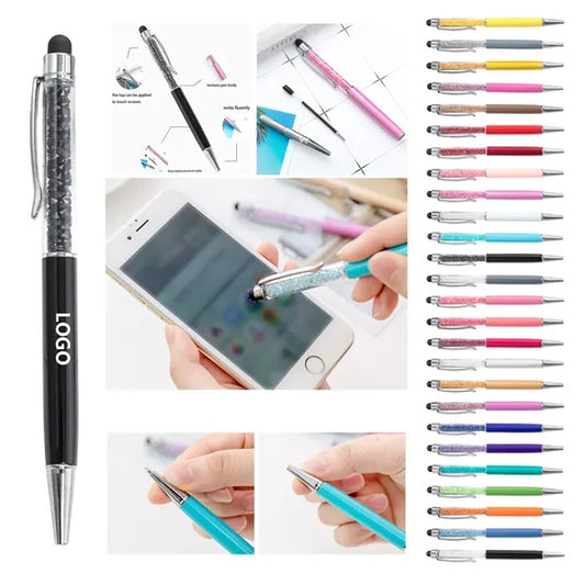 Diamond Crystal Ballpoint Pen With Stylus