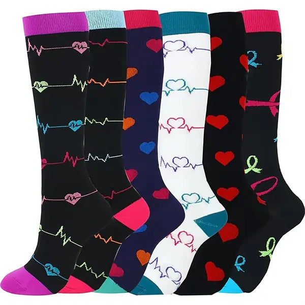 Pictures Text Running Calf Socks for Sports