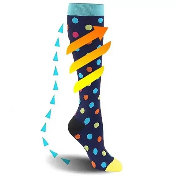 Pictures Text Running Calf Socks for Sports