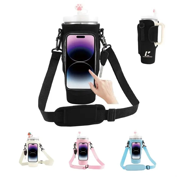 Touch Screen Water Bottle Carrier Bag for 40oz Tumbler
