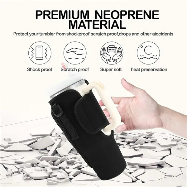 Touch Screen Water Bottle Carrier Bag for 40oz Tumbler