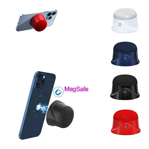 Magnetic phone holder speaker