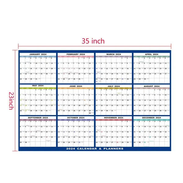 365-Day Annual Poster Desk Calendar Wall Planner
