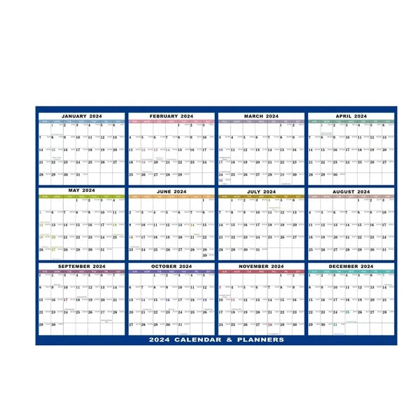 365-Day Annual Poster Desk Calendar Wall Planner