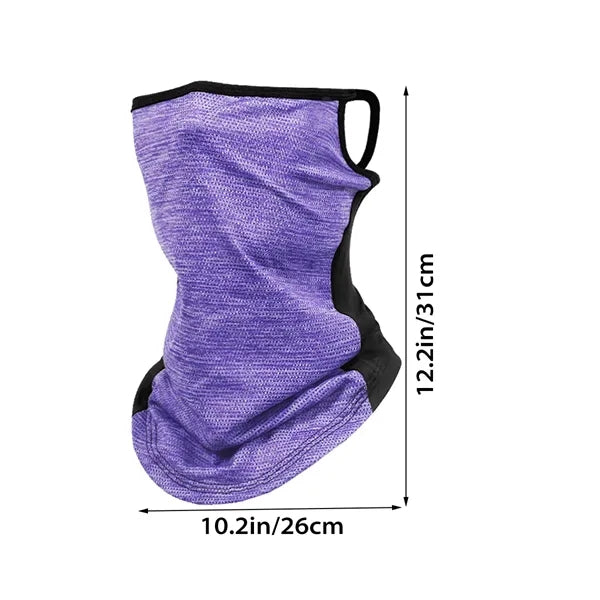 Cooling Mesh Face Mask Neck Gaiter with Ear-Hanging