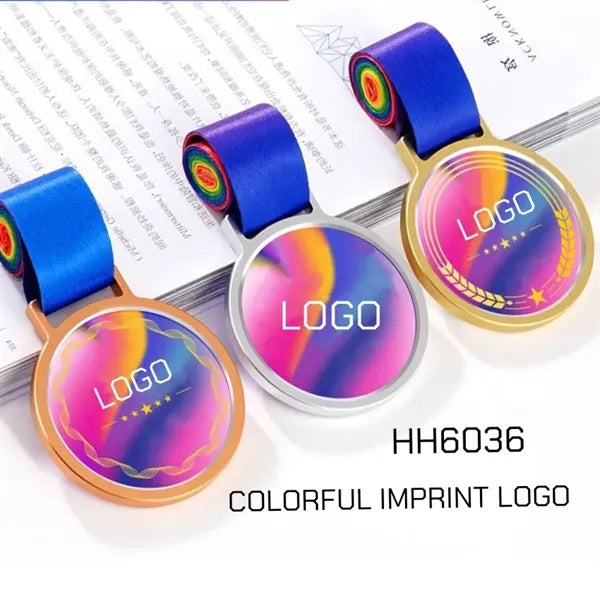 Metal Crystal Medals with Ribbon