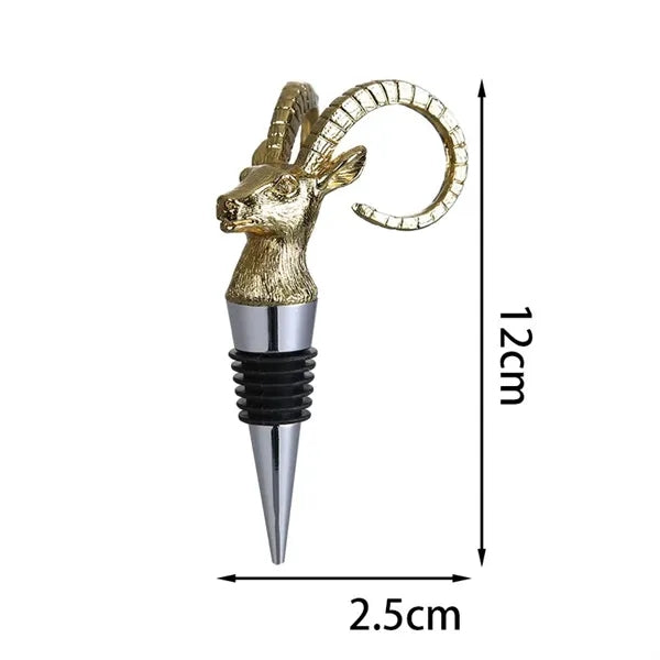 Alloy Bull Wine Stopper Cap Cork