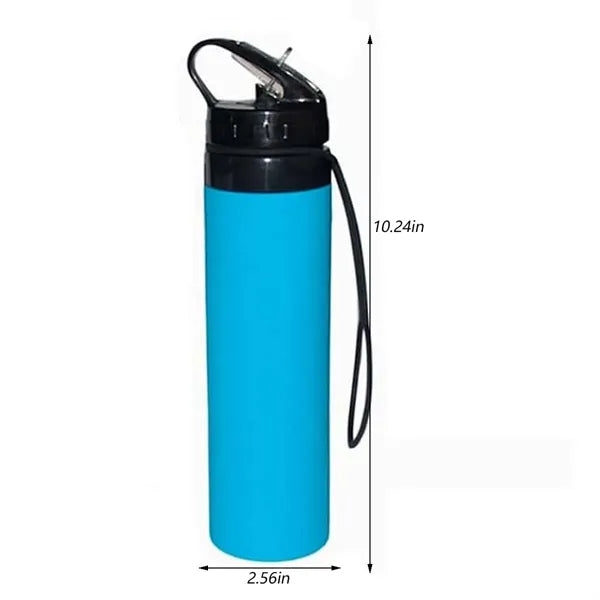 600ml Silicone Drinkware Outdoor Foldable Water Bottle