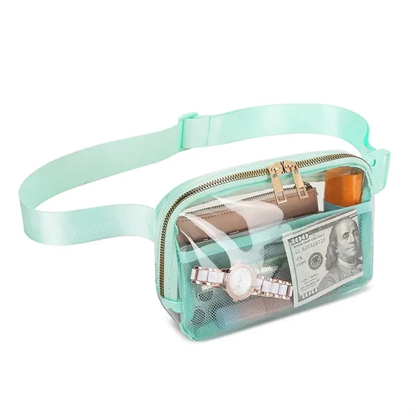 TPU Outdoor Fitness Waterproof Transparent Fanny Pack