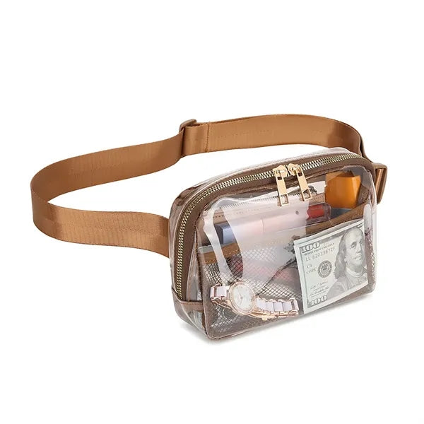 TPU Outdoor Fitness Waterproof Transparent Fanny Pack