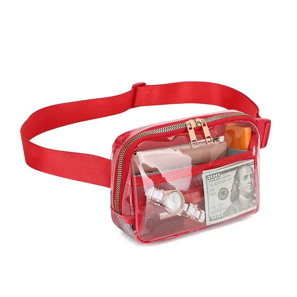 TPU Outdoor Fitness Waterproof Transparent Fanny Pack