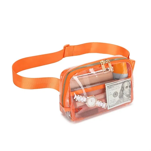 TPU Outdoor Fitness Waterproof Transparent Fanny Pack