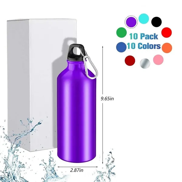 Large Travel Gym Sports Camping Water Bottle with Carabiner