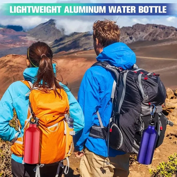 Large Travel Gym Sports Camping Water Bottle with Carabiner