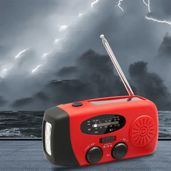 Multifunctional emergency lighting power bank solar radio