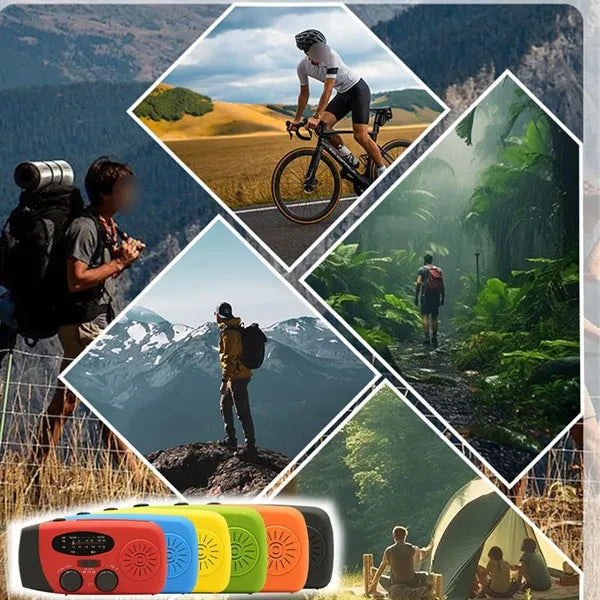Multifunctional emergency lighting power bank solar radio