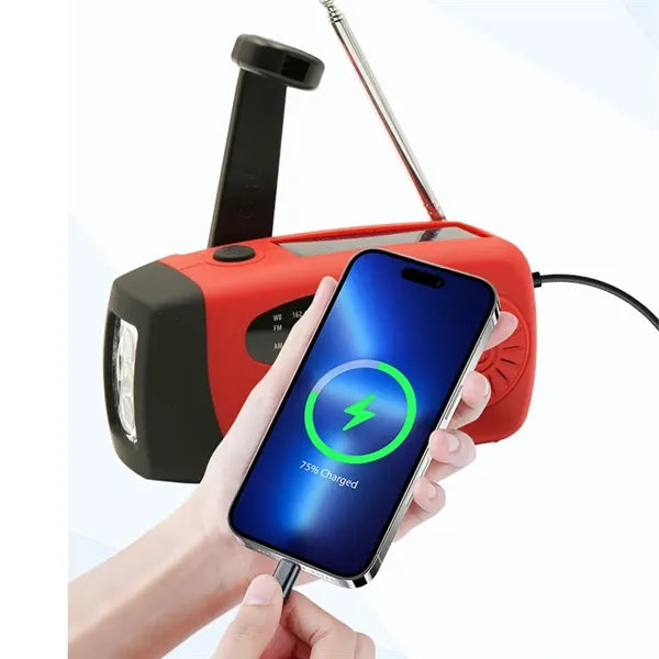 Multifunctional emergency lighting power bank solar radio