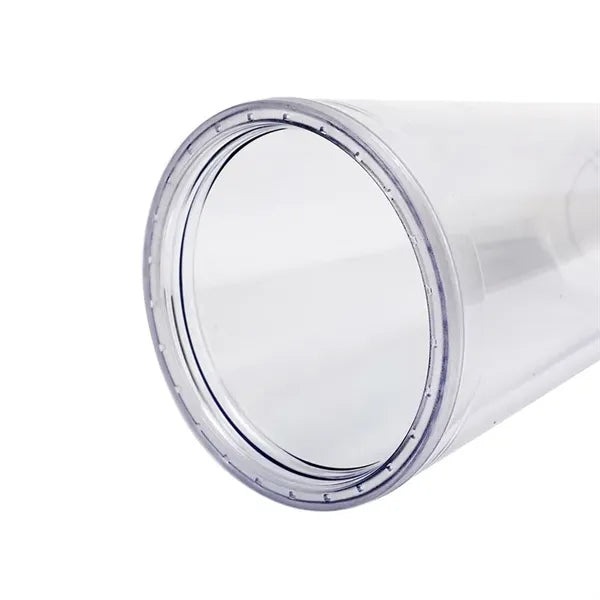 24 Oz Transparent Plastic Water Bottle Double Wall