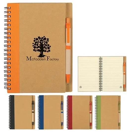 Kraft Paper Notebook with Pen