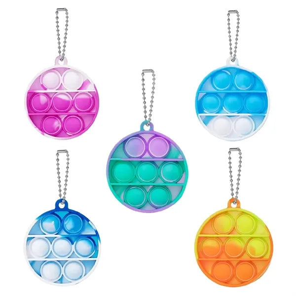 Silicone Push Pop Fidget Keychain