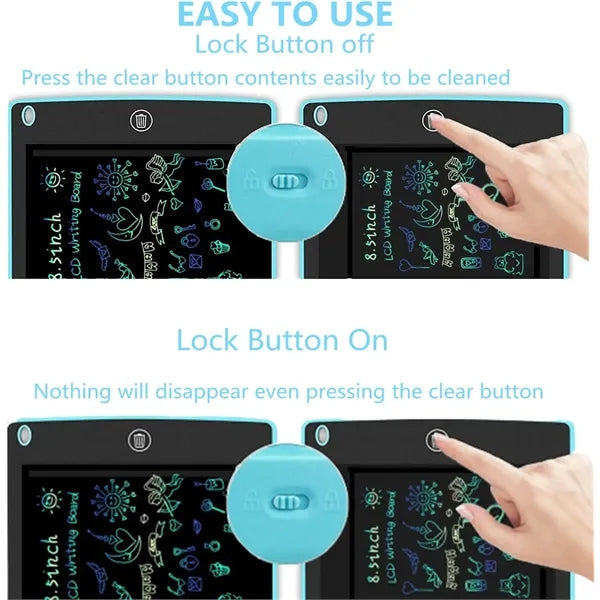 LCD Writing Tablet 8.5 Inch with attached Pen