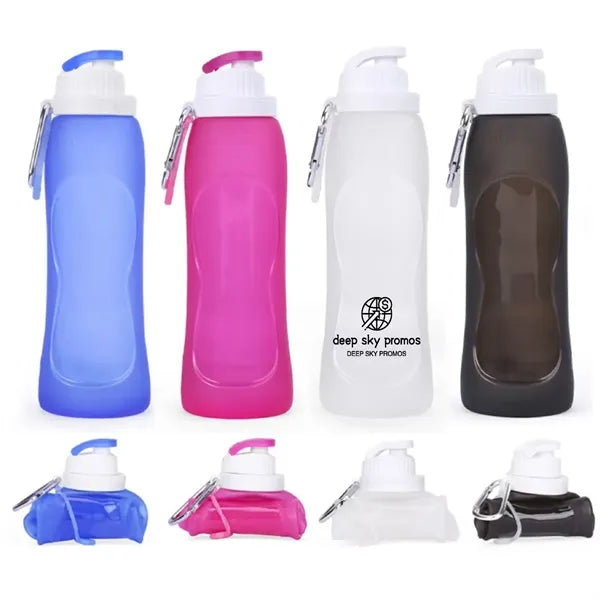 Collapsible Silicone Sports Water Bottle