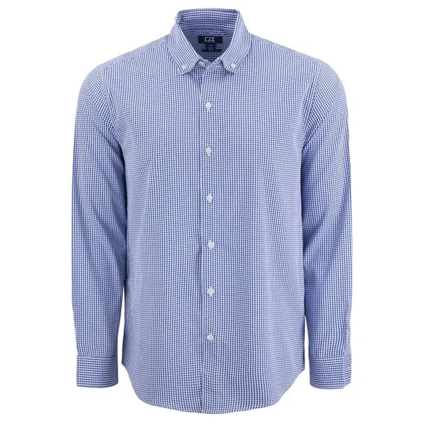 Cutter & Buck Skyline Recycled Gingham Mens Big & Tall Lo...