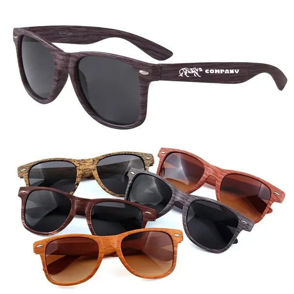 Wood Grain Polarized Sunglasses