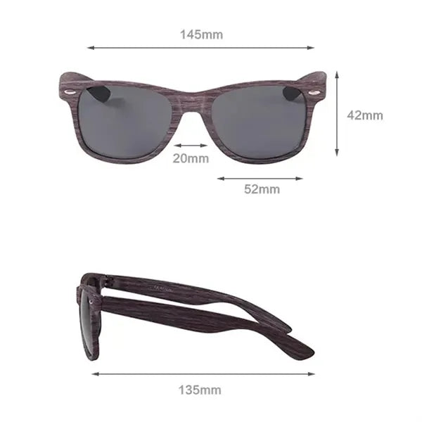 Wood Grain Polarized Sunglasses