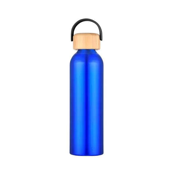 24 oz Recycled Aluminum Bottle with Bamboo Lid