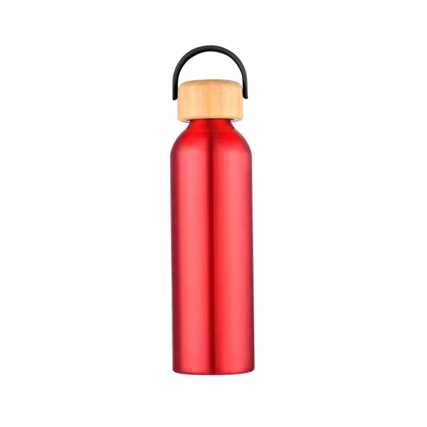 24 oz Recycled Aluminum Bottle with Bamboo Lid