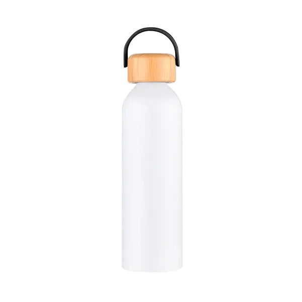 24 oz Recycled Aluminum Bottle with Bamboo Lid