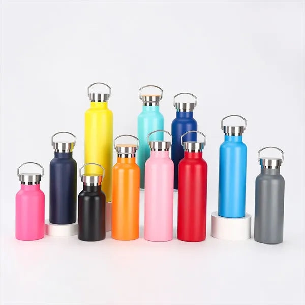20OZ Stainless Steel Flask Bottle with Bamboo Lid