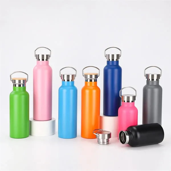 20OZ Stainless Steel Flask Bottle with Bamboo Lid