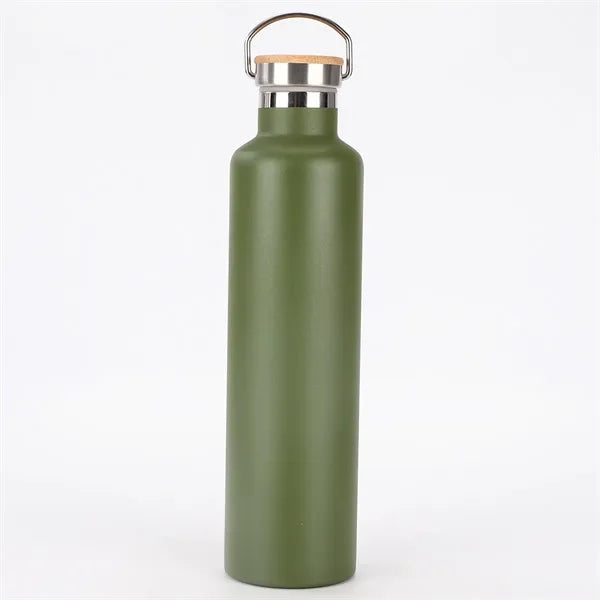 750ml Stainless Steel Sport Bottle with Bamboo Lid