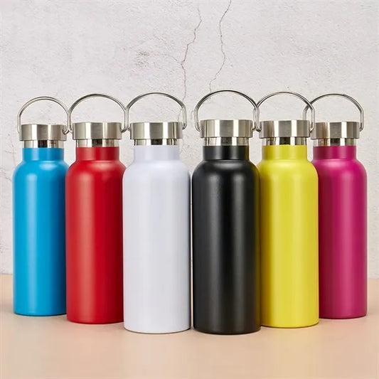 500ml Stainless Steel Sport Bottle with Bamboo Lid