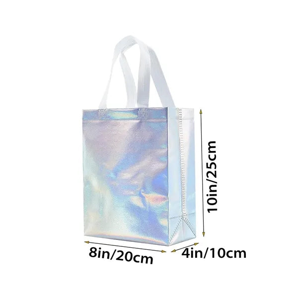 Iridescent Non-Woven Gift Tote for Party Favor 8"x4"x10"