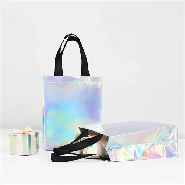 Iridescent Non-Woven Gift Tote for Party Favor 8"x4"x10"