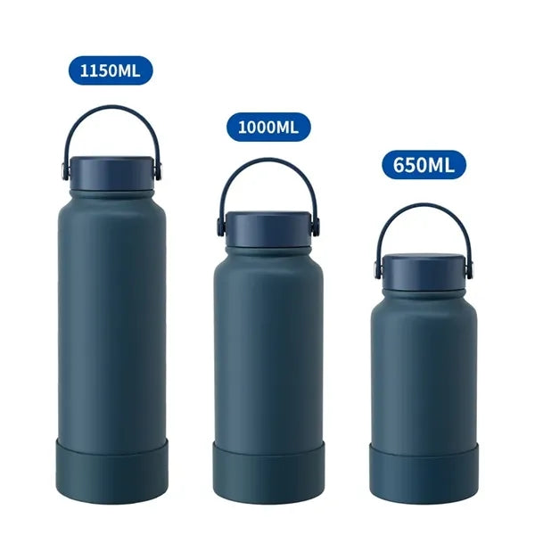 40oz Insulated Sports Bottle With Silicone handle and band