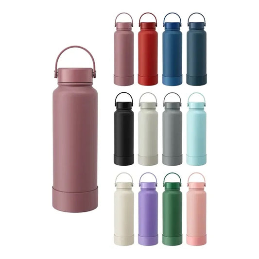 40oz Insulated Sports Bottle With Silicone handle and band