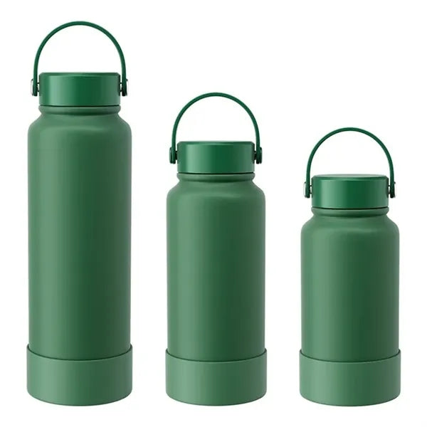 40oz Insulated Sports Bottle With Silicone handle and band