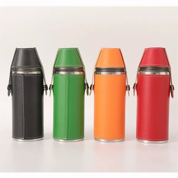 Pocket 8oz Hip Flask comes with 2 stainless steel cups