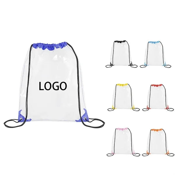 Clear PVC Drawstring Backpack