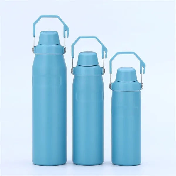 24oz Stainless Steel Sport Bottle With Handle Lid