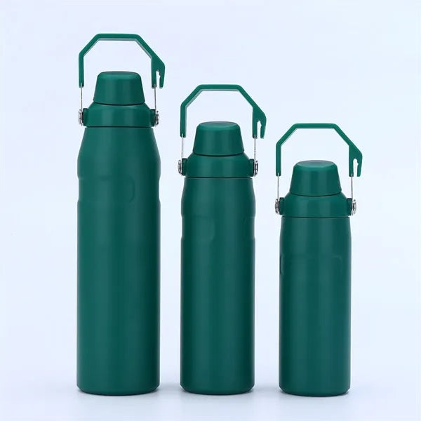 24oz Stainless Steel Sport Bottle With Handle Lid